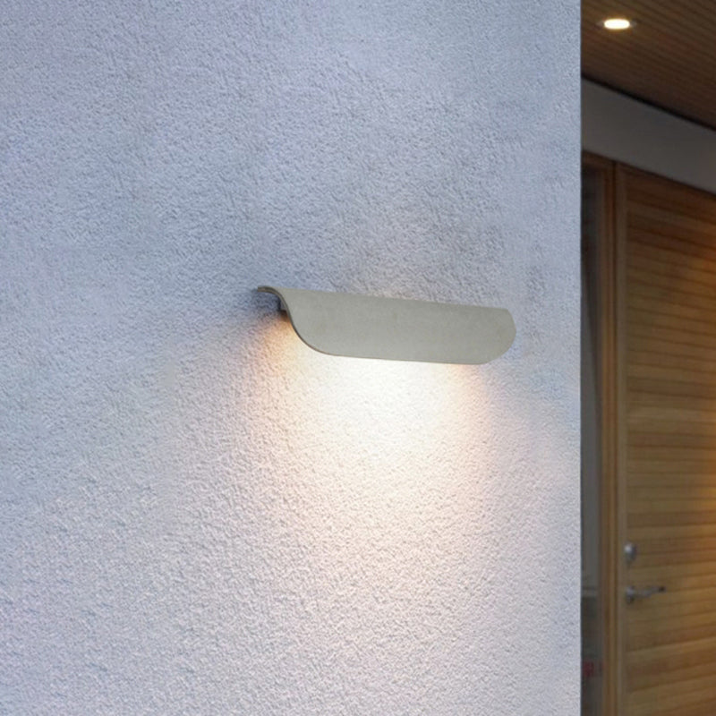 Ray Moderno Flexión Metal LED Aplique de Pared Exterior Negro/Blanco