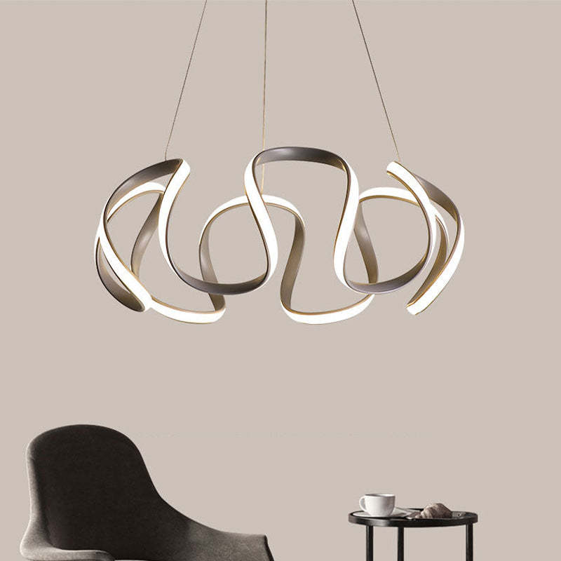 Arisha Moderna Irregular Metal/Silicio Lámpara Colgante Negra