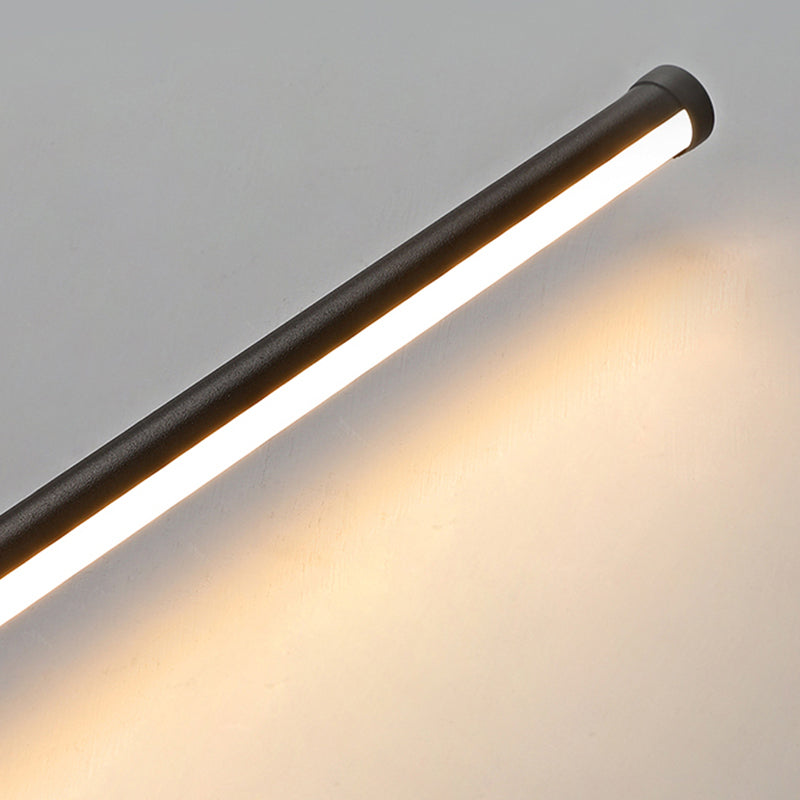 Ray Minimalista Lineal Metal Aplique de Pared Interior Negro
