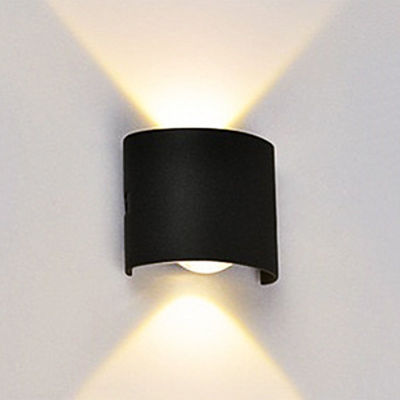 Ray Moderno Rectangular Metal/Acrílico Aplique de Pared Exterior