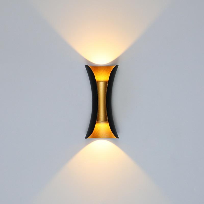Ray Moderna Foco Metal Aplique de Pared Exterior Blanca/Negra