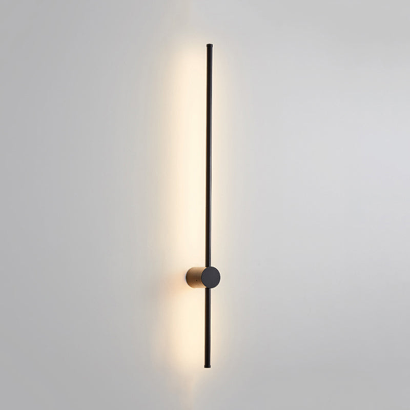 Ray Minimalista Lineal Metal Aplique de Pared Interior Negro