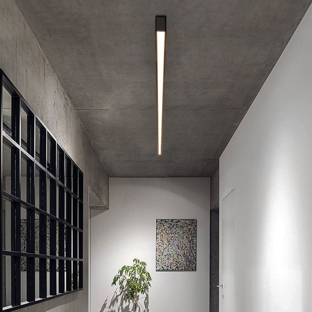 Arisha Moderna Minimalista Lineal Metal LED Lámpara de Techo Negra