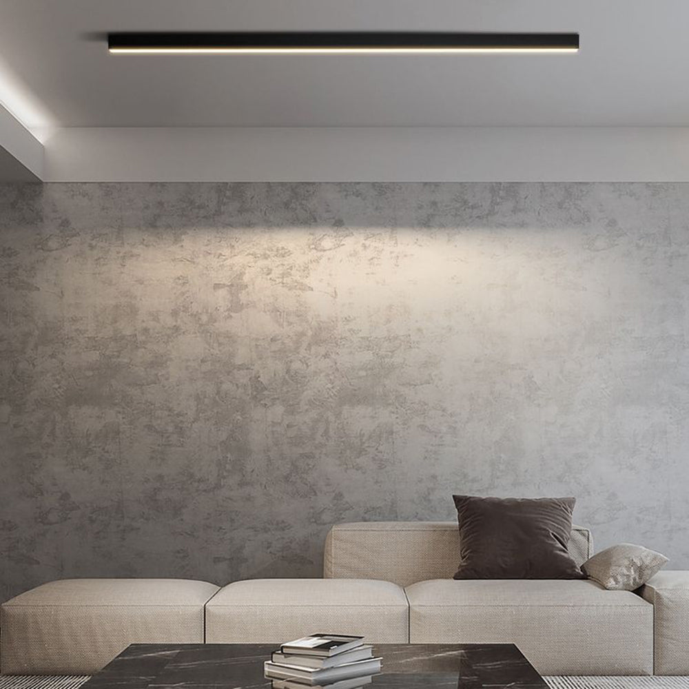 Arisha Moderna Minimalista Lineal Metal LED Lámpara de Techo Negra