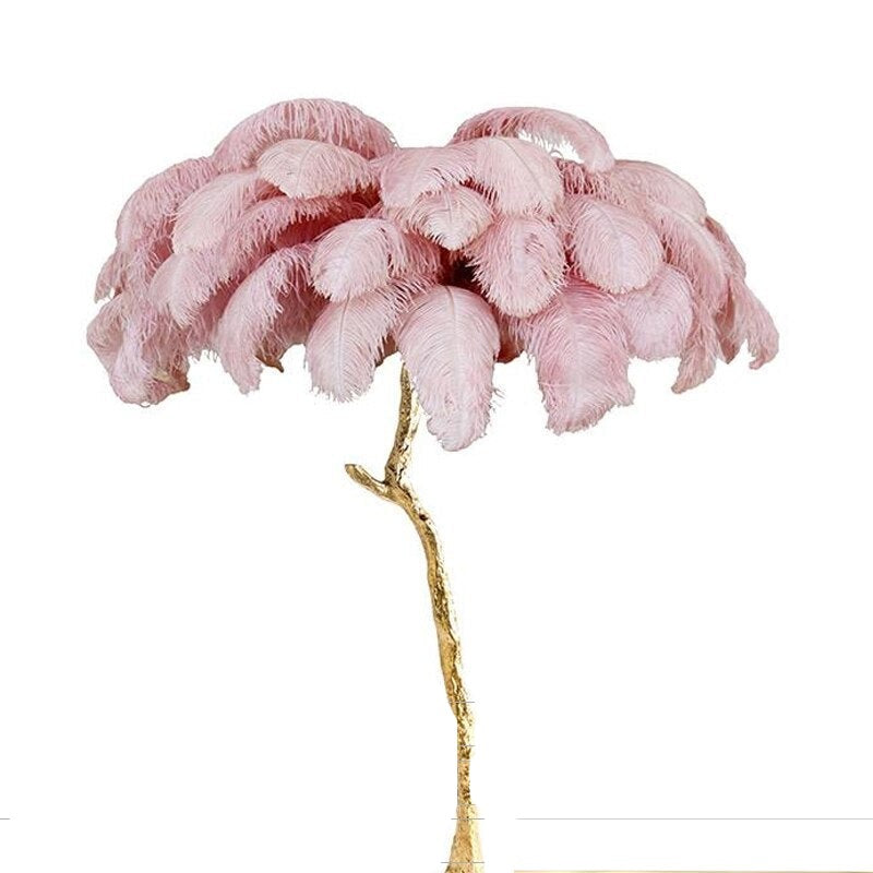 O'Moore Luxury Árbol Pluma/Resina Lámpara de Pie/Mesa