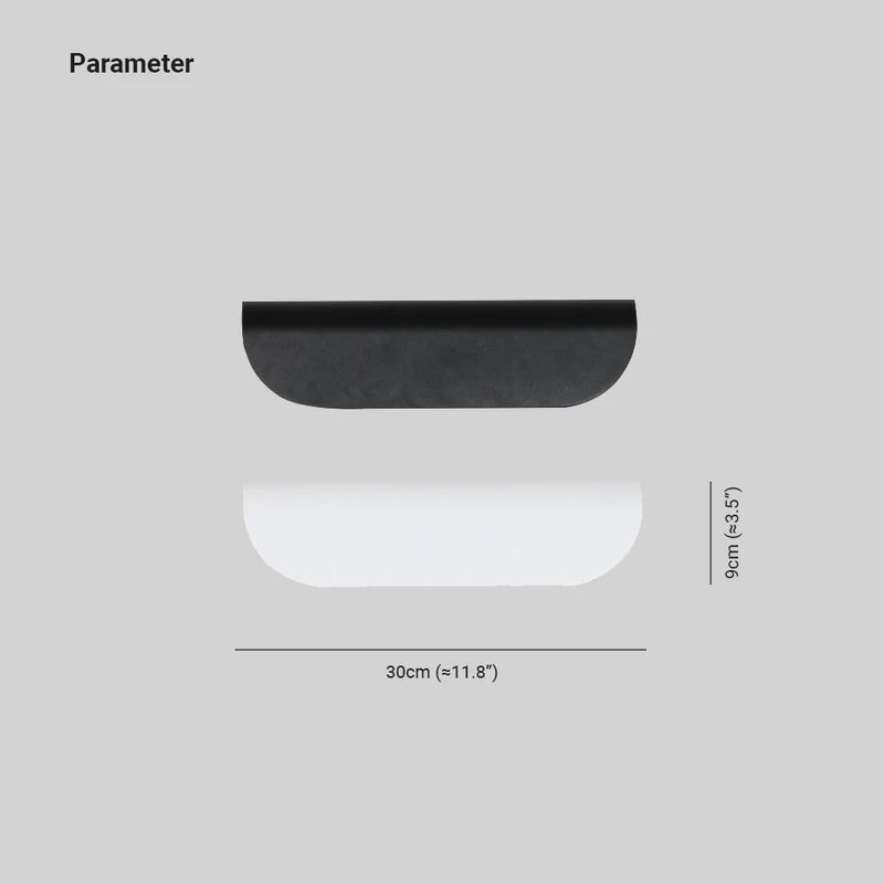 Ray Moderno Flexión Metal LED Aplique de Pared Exterior Negro/Blanco
