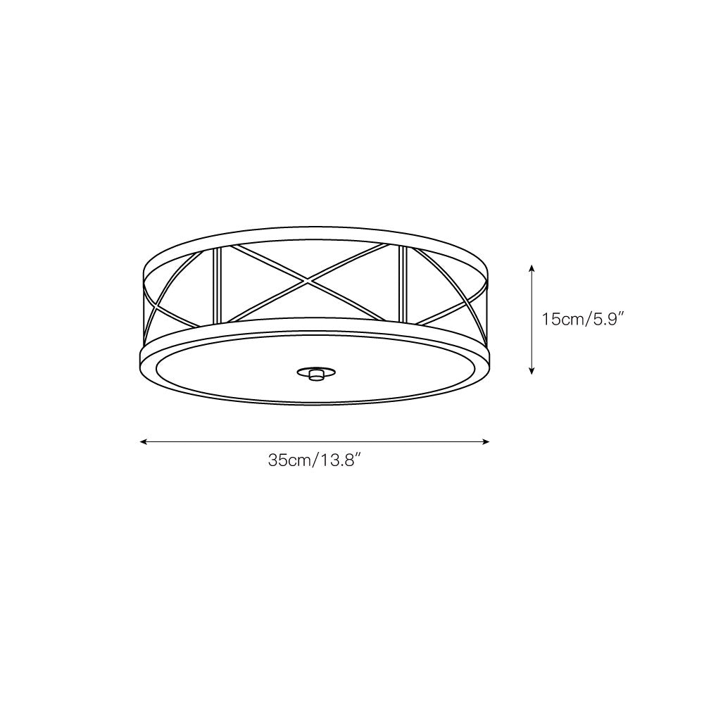 Vovene Modern Minimalist Brass Glass Ceiling Light - Lamp Copper
