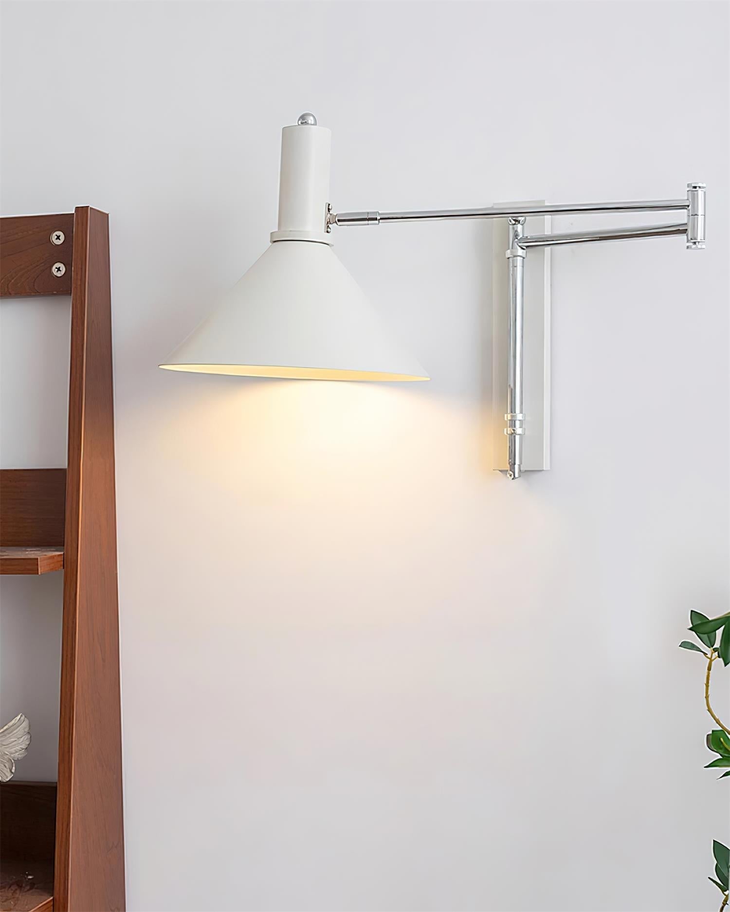 Wall Lamp Modern Adjustable Metal Arm Red Shade Reading Light - Letslighting