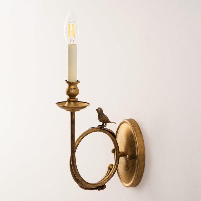 Silva Aplique de Pared Interior Vintage con Forma de Pájaro