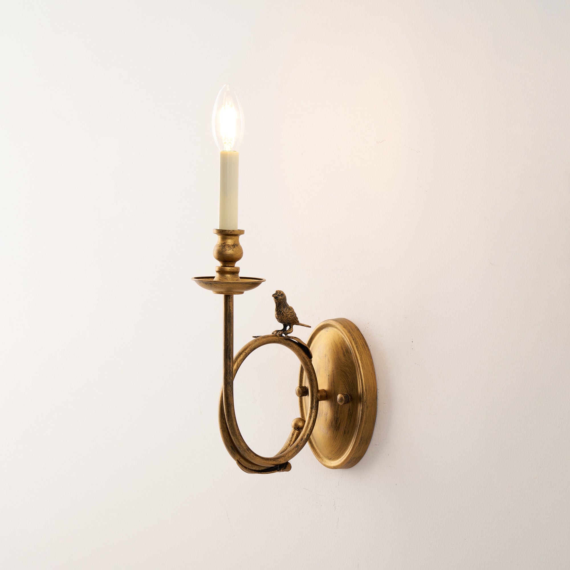 Silva Aplique de Pared Interior Vintage con Forma de Pájaro