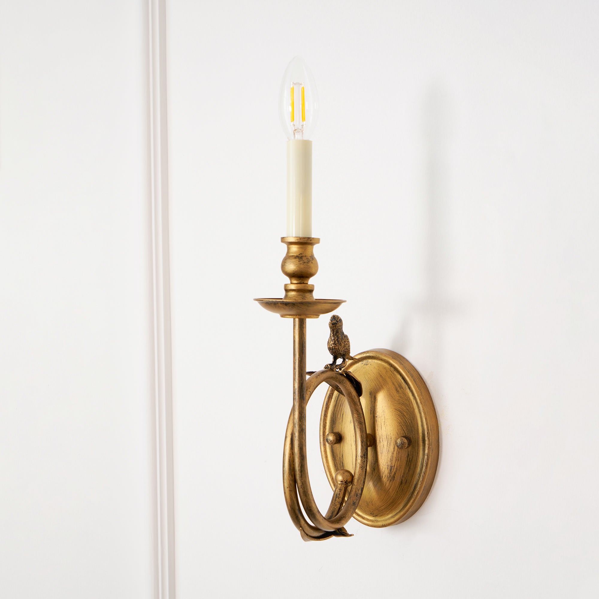 Silva Aplique de Pared Interior Vintage con Forma de Pájaro