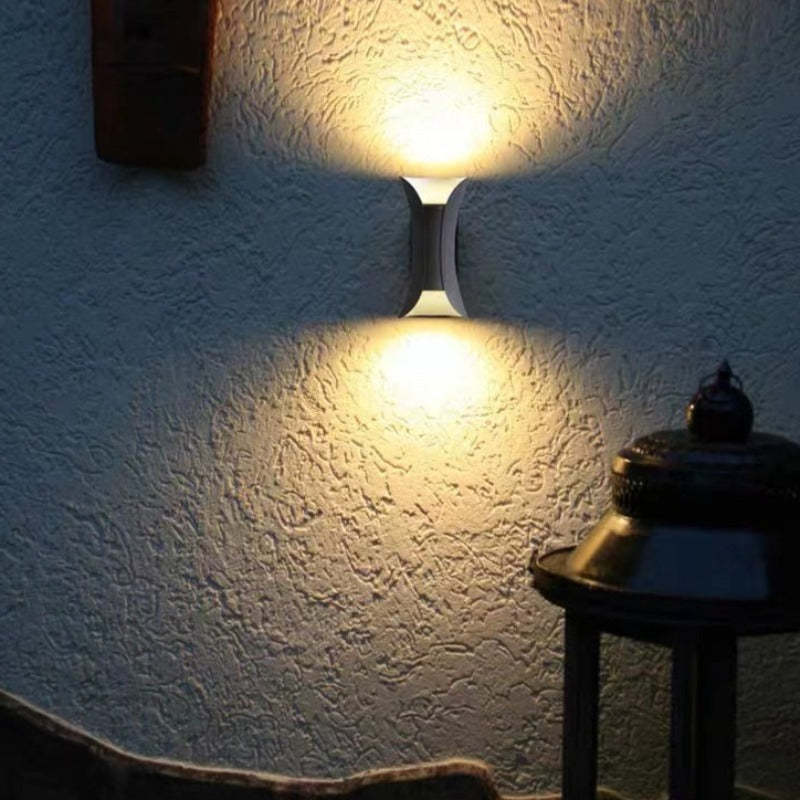Ray Moderna Foco Metal Aplique de Pared Exterior Blanca/Negra