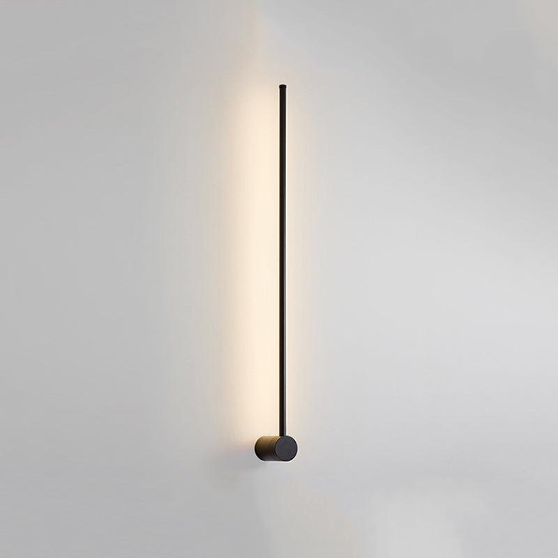 Ray Minimalista Lineal Metal Aplique de Pared Interior Negro