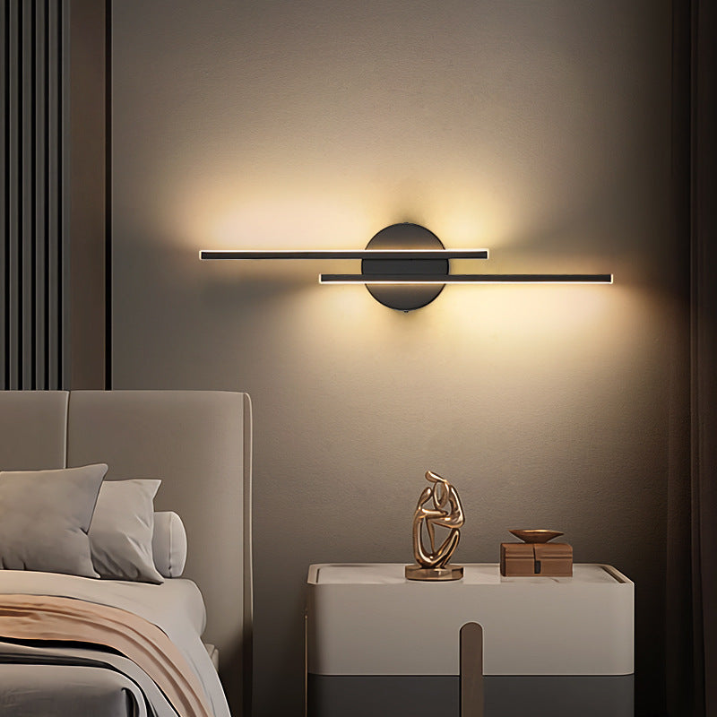 Arisha Minimalita Lineal Metal LED Aplique de Pared Negra/Blanca