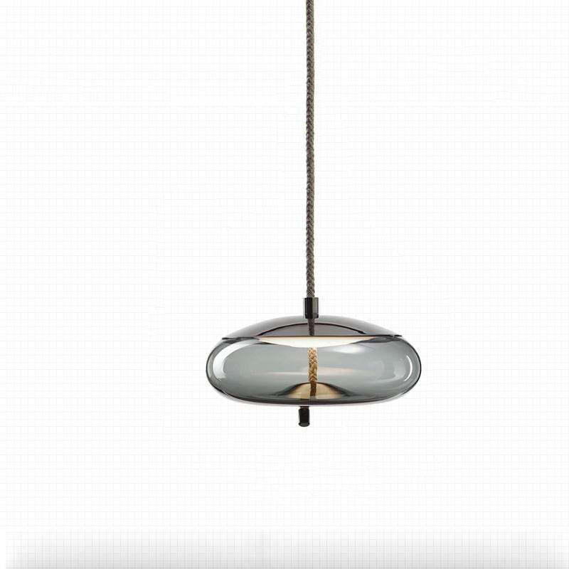 Valentina Moderna Geométrica Metal/Vidrio Lámpara Colgante Gris/Amarillo