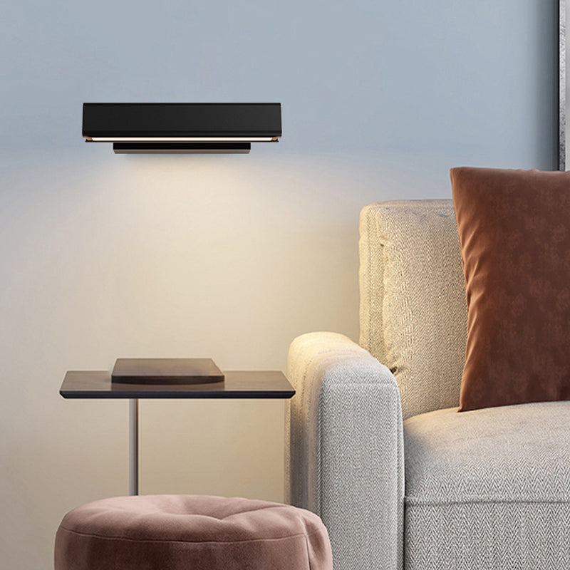 Arisha Moderna Rectángulo Metal LED Aplique de Pared Negra/Blanca