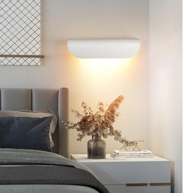 Ray Moderno Flexión Metal LED Aplique de Pared Exterior Negro/Blanco