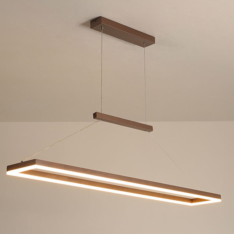 Arisha Clásica Rectangular Metal Lámpara Colgante Café/Dorada