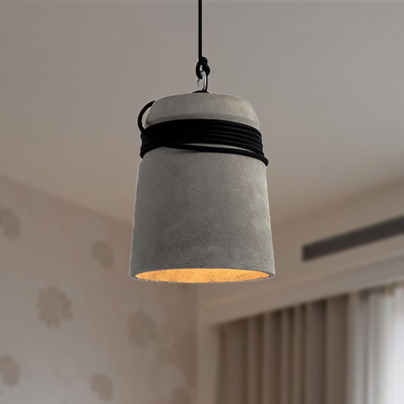 Arisha Nórdica Industrial Cemento Lámpara Colgante Gris