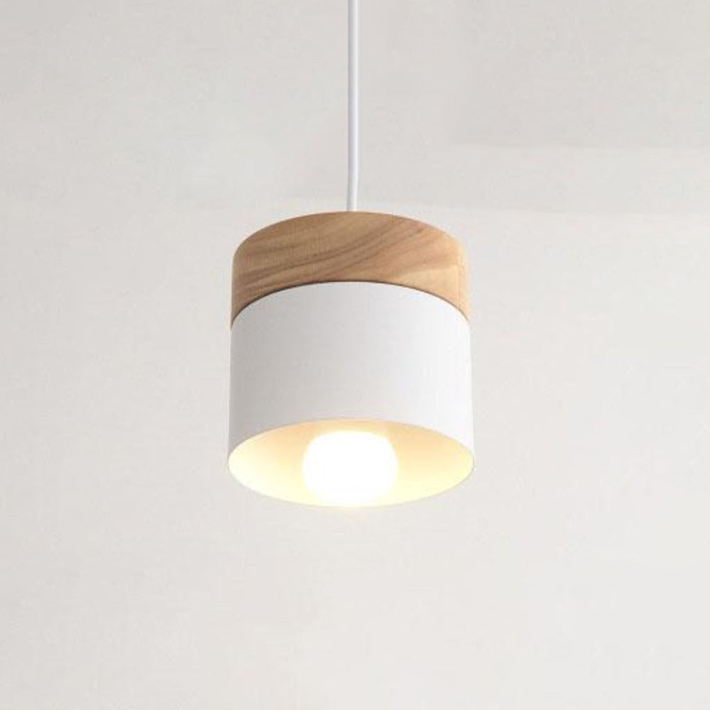 Valentina Nórdica Cilíndrica Metal LED Lámpara Colgante Gris/Blanca/Amarilla