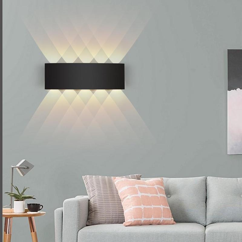 Ray Moderno Rectangular Metal/Acrílico Aplique de Pared Exterior