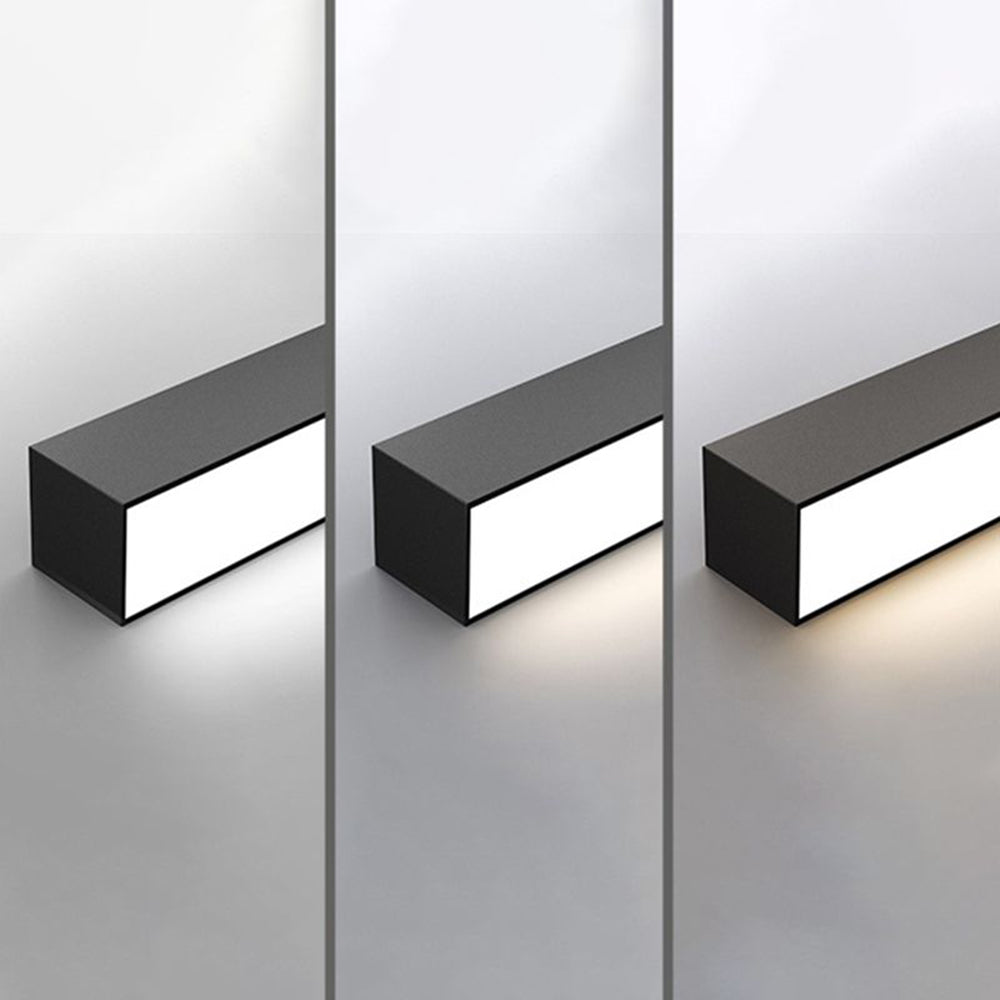 Arisha Moderna Minimalista Lineal Metal LED Lámpara de Techo Negra