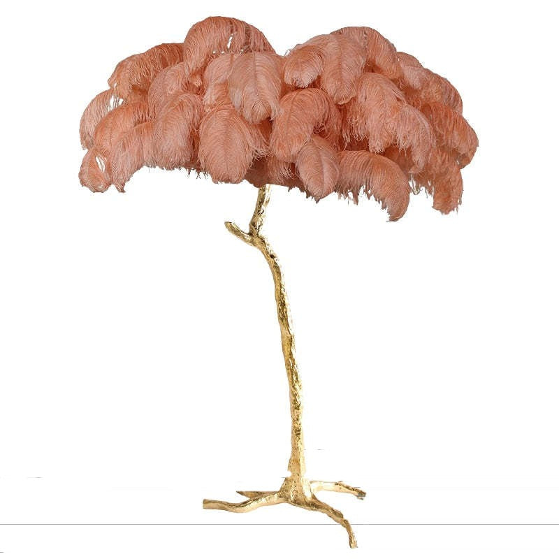 O'Moore Luxury Árbol Pluma/Resina Lámpara de Pie/Mesa