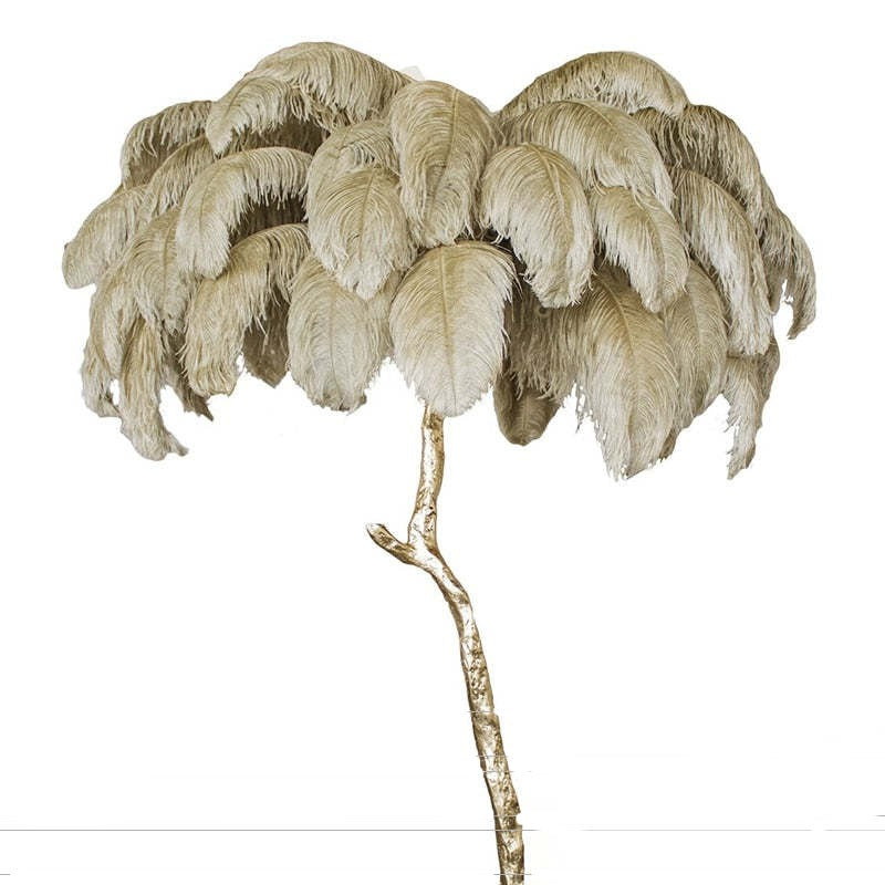 O'Moore Luxury Árbol Pluma/Resina Lámpara de Pie/Mesa