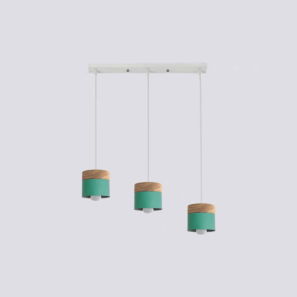 Valentina Nórdica Cilíndrica Metal LED Lámpara Colgante Gris/Blanca/Amarilla