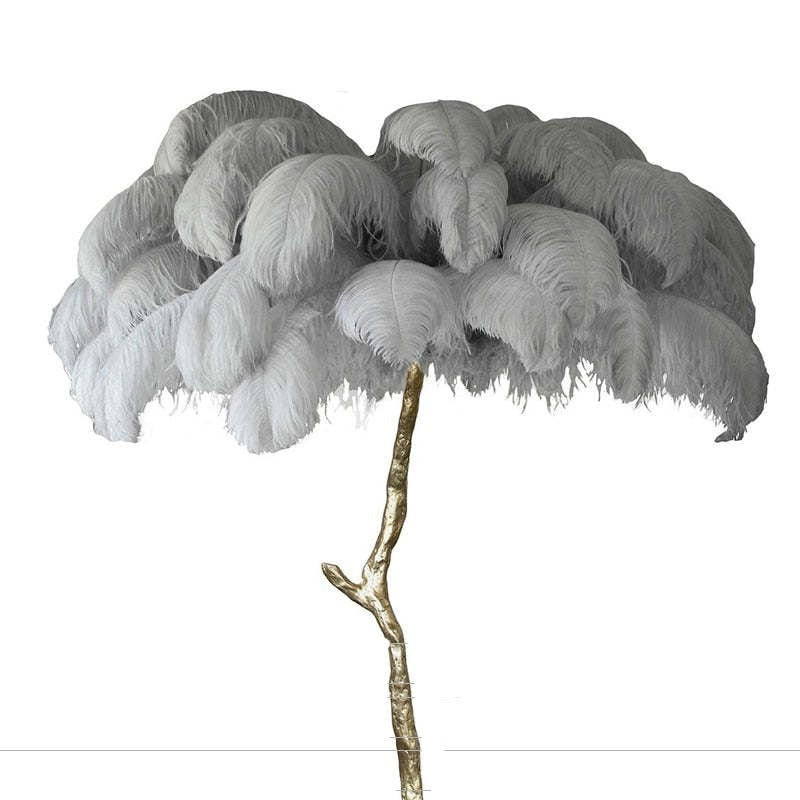 O'Moore Luxury Árbol Pluma/Resina Lámpara de Pie/Mesa