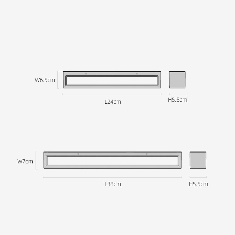 Ray Moderno Rectangular LED Aplique de Pared Exterior