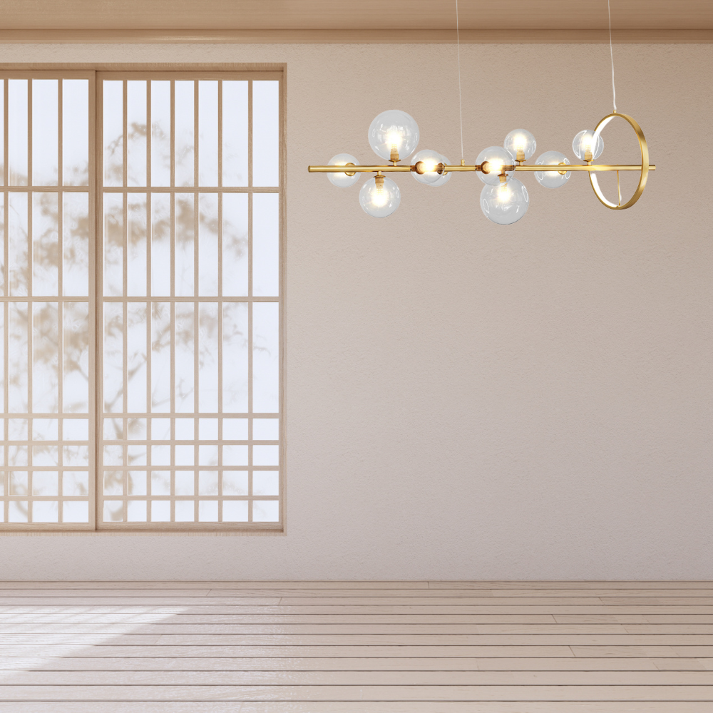 Valentina Moderno LED Lámparas de araña Oro Vidrio Salón/Comedor
