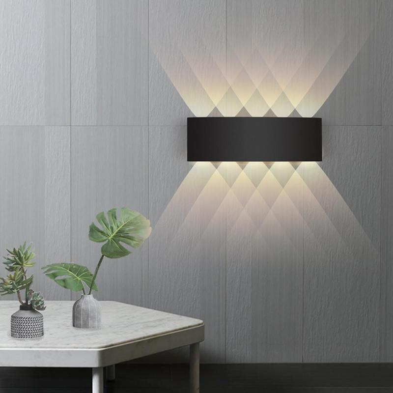 Ray Moderno Rectangular Metal/Acrílico Aplique de Pared Exterior