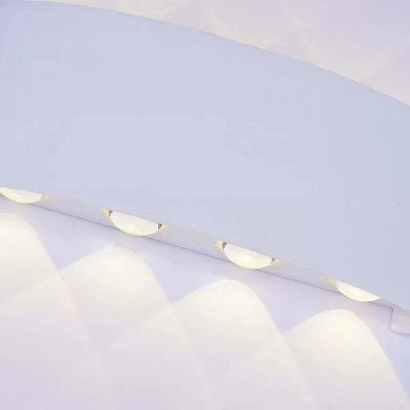 Ray Moderno Rectangular Metal/Acrílico Aplique de Pared Exterior