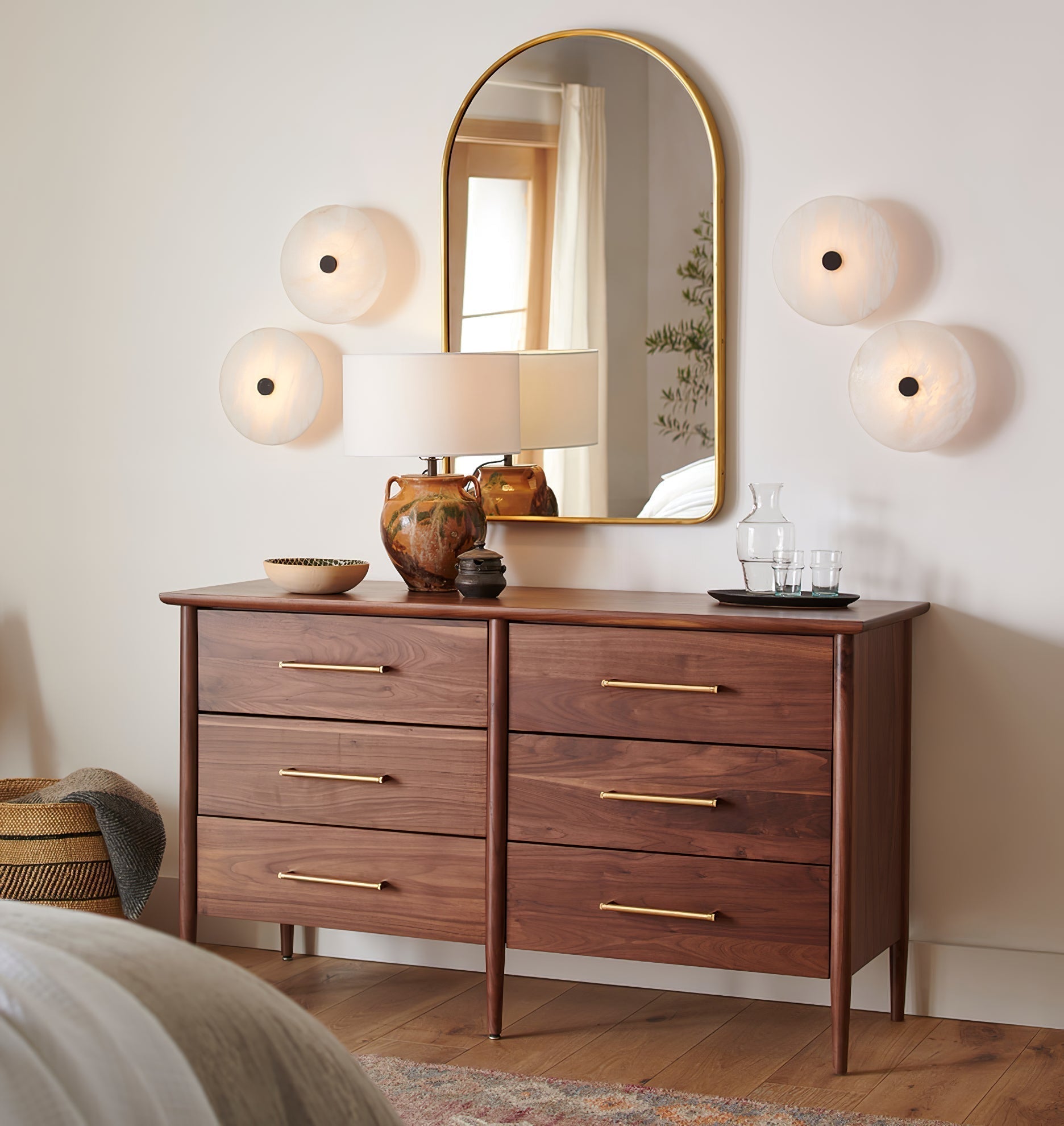 Jarnbruvyn Modern Brass Alabaster Metal Ceiling Lamp - Lamp Copper