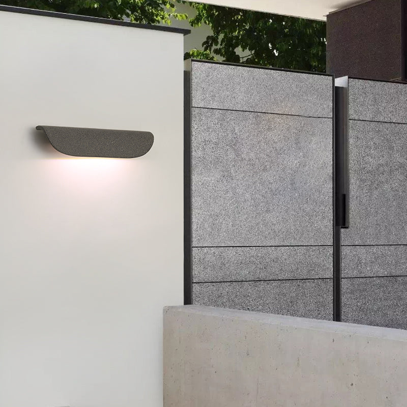 Ray Moderno Flexión Metal LED Aplique de Pared Exterior Negro/Blanco