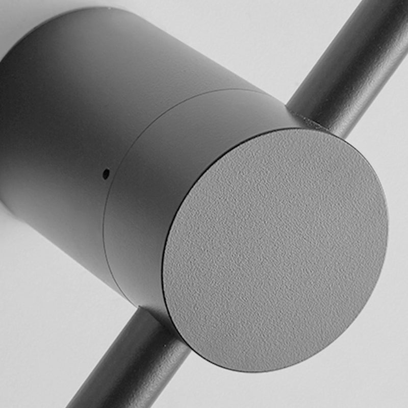 Ray Minimalista Lineal Metal Aplique de Pared Interior Negro