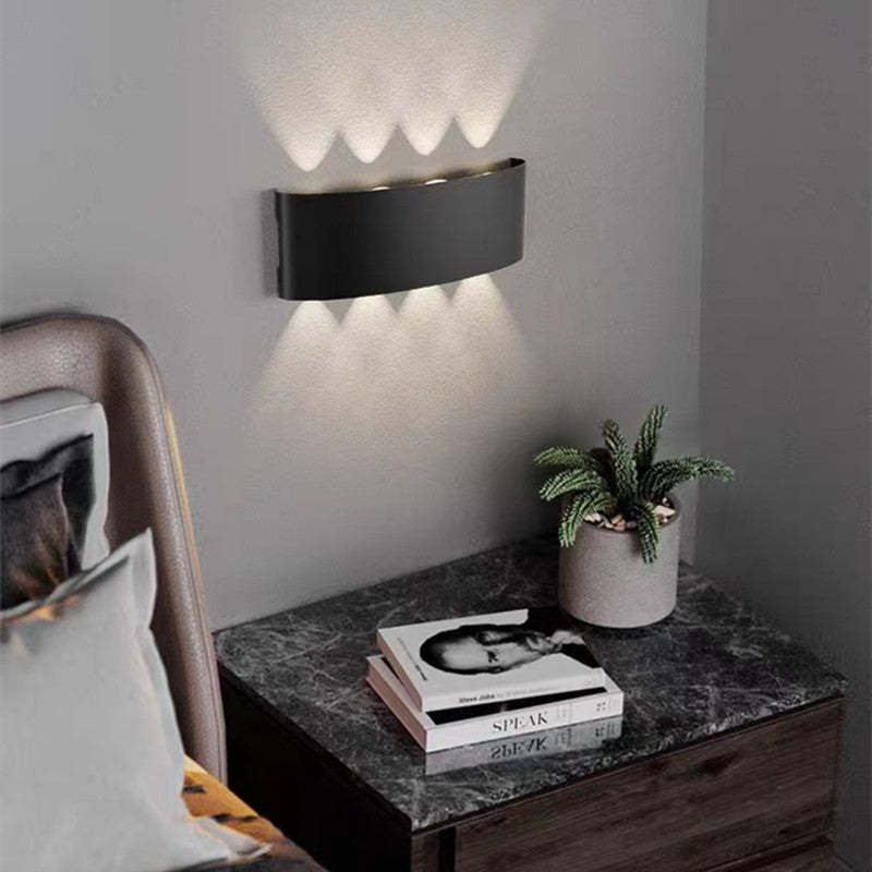 Ray Moderno Rectangular Metal/Acrílico Aplique de Pared Exterior