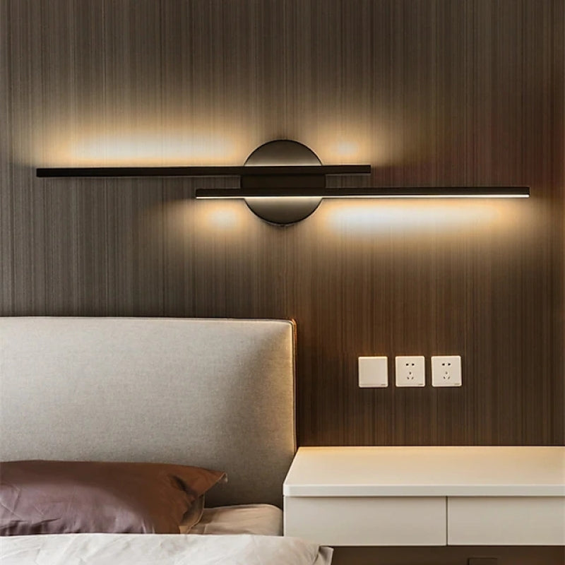 Arisha Minimalita Lineal Metal LED Aplique de Pared Negra/Blanca