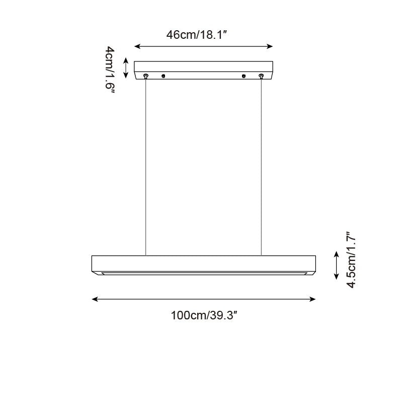 Imiror Lámpara Colgante Lineal Minimalista Travertino